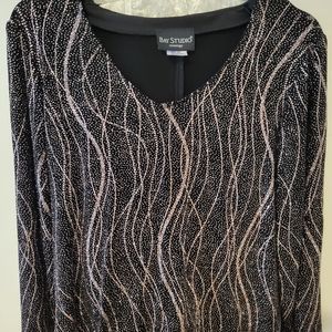 Bay Studio Evenings Glittering Shimmery Top Long Sleeve Size Small